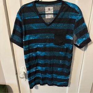 On the Byas Galaxy Print V-Neck Pocket T-Shirt